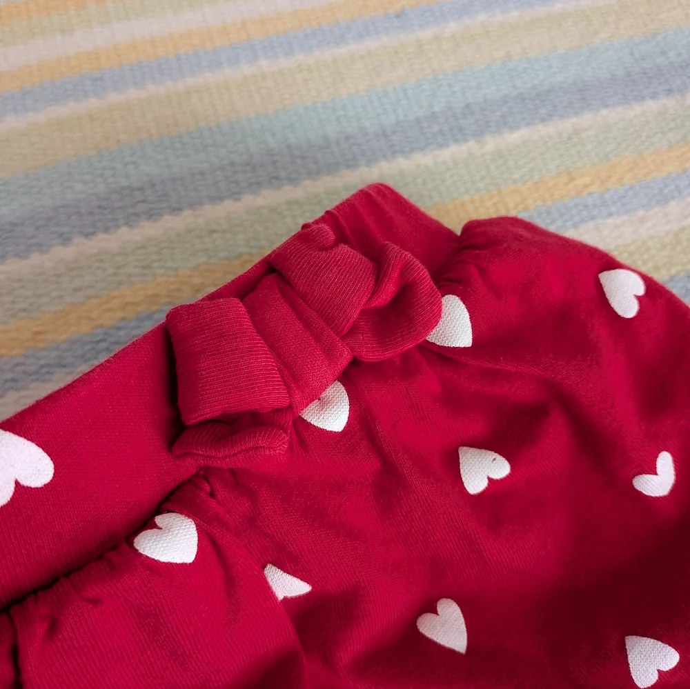 ⭐ Gymboree Red & White Heart Print Skort Size 5T